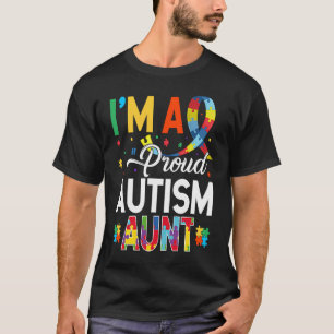 Camiseta Eu sou uma tia autista orgulhosa que combina com a