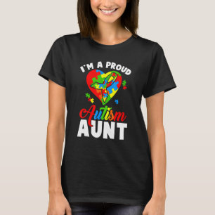 Camiseta Eu Sou Uma Tia Orgulhosa do Autismo Consciente da