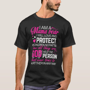 Camiseta Eu Sou Uma Tia Urso Eu Vou Amar E Proteger Meu Chi