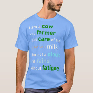 Camiseta Eu sou uma vaca, seu fazendeiro fazenda louca engr