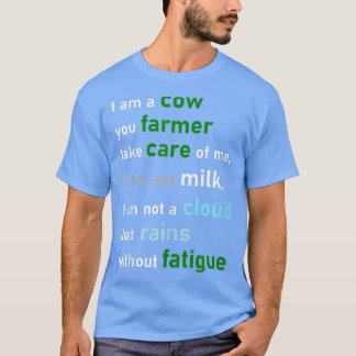 Camiseta Eu sou uma vaca, seu fazendeiro fazenda louca engr