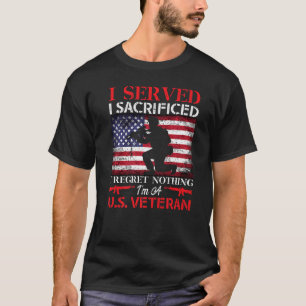 Camiseta Eu sou uma veterana veterana americana Bandeira ap