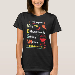 Camiseta Eu Sou Vegano - Muito Entusiasticamente Grelhando