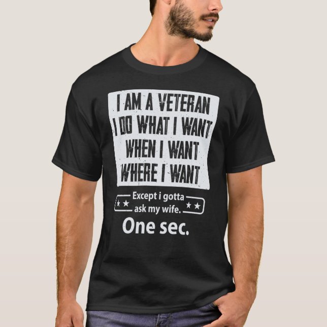 Camiseta Eu Sou Veterano Aposentado Militar Americano (Frente)