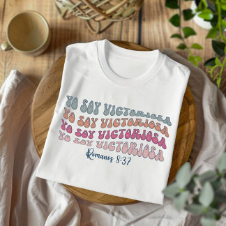 Camiseta Eu Sou Vitoriosa Angustiado Cristão Espanhol
