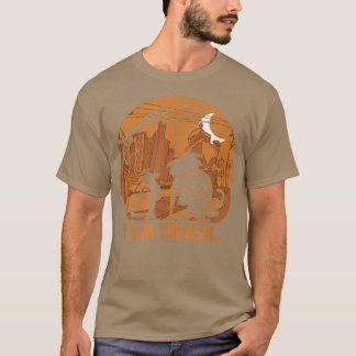 Camiseta Eu Sou Weasel Halloween Assombrado Silhouette Suns