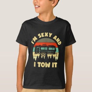 Camiseta Eu sou Y e eu reboco, Caravana Camping Trailer Rv,