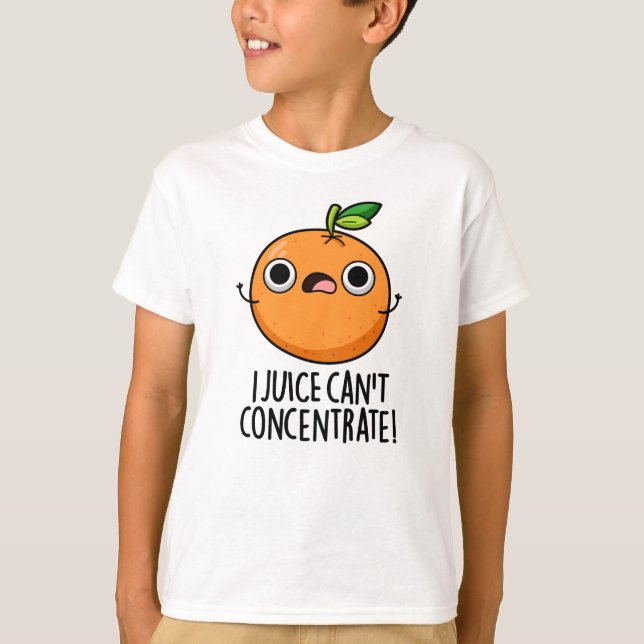 Camiseta Eu suco não consigo concentrar trocadilho de laran (Frente)