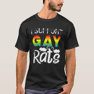 Camiseta Eu Suporto Gay Ratos Proprietário E Rato