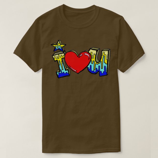 Camiseta Eu te amo. (Frente do Design)