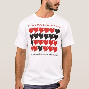 Camiseta EU TE AMO 24 horas por dia