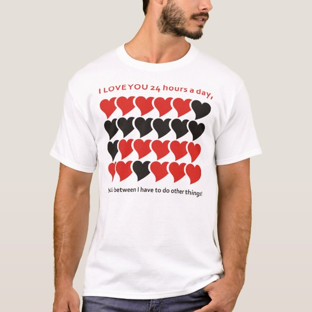 Camiseta EU TE AMO 24 horas por dia (Frente)