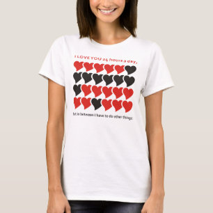 Camiseta EU TE AMO 24 horas por dia