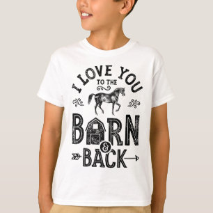Camiseta Eu Te Amo Ao Celeiro E À Garota Do Cavalo De Trás