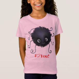 Camiseta "Eu Te Amo!" Aranha de Halloween