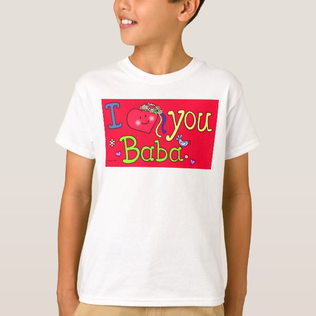 Camiseta Eu te amo babá por Vera Trembach (Frente)