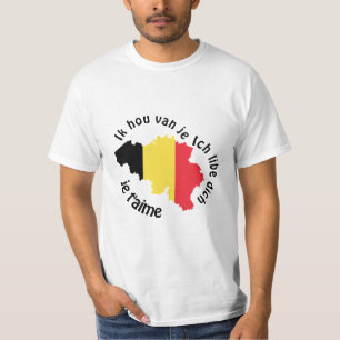 Camiseta eu te amo Bélgica