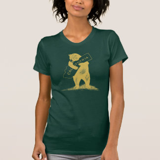 Camiseta Eu te amo Califórnia--Verde e ouro