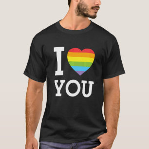 Camiseta Eu Te Amo Cardíaco Lgbt Bissexual Queer Orgulho ga