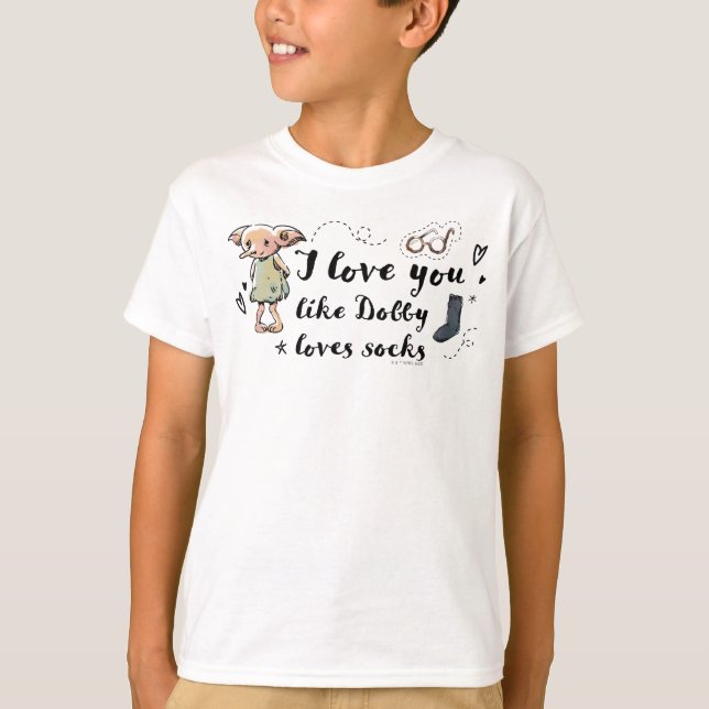 Camiseta Eu Te Amo Como Dobby Ama Meias (Frente)