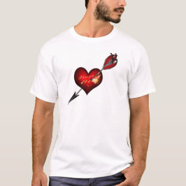 Camiseta Eu te amo coração e flecha