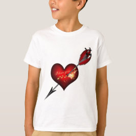 Camiseta Eu te amo coração e flecha
