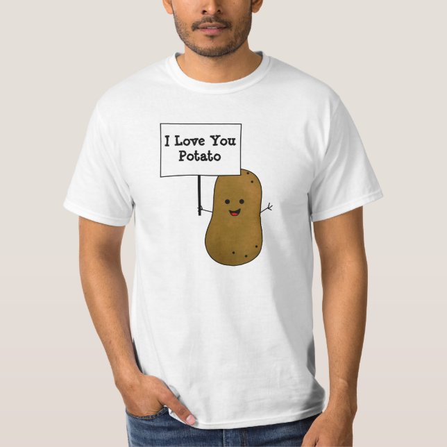 Camiseta Eu Te Amo De Batata (Frente)