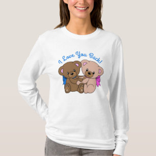 Camiseta Eu Te Amo De Volta Ursos De Pelúcia Abraçando