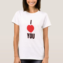 Camiseta Eu Te Amo Design Impresso T-shirts