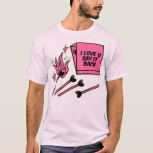 Camiseta Eu Te Amo, Diga de Volta – Aesthetic Rosa do Dia d
