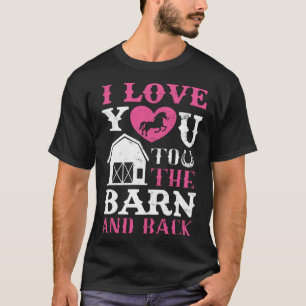 Camiseta Eu Te Amo Do Celeiro E De Volta Garota Cavalo Cava