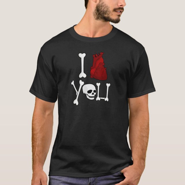 Camiseta Eu Te Amo, Gótico (Frente)