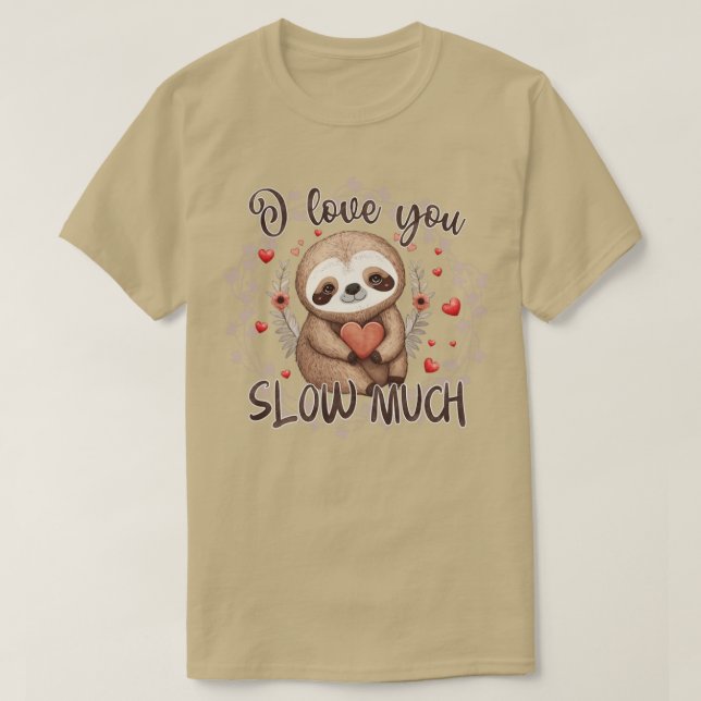 Camiseta Eu te amo lentamente (Frente do Design)