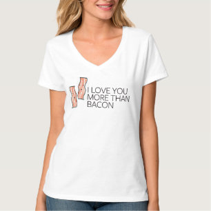 Camiseta Eu te amo mais do que o bacon