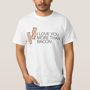Camiseta Eu te amo mais do que o bacon
