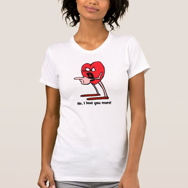 Camiseta Eu te amo mais para casais (Frente)