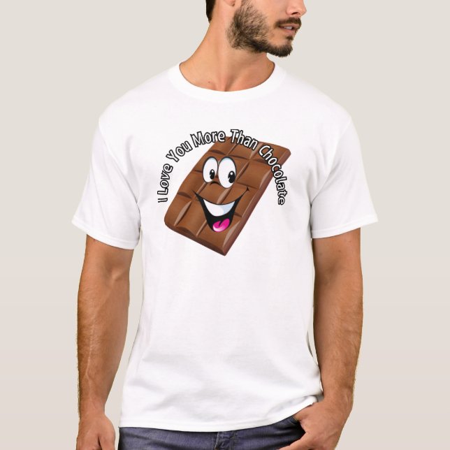 Camiseta Eu te amo mais que chocolate! (Frente)
