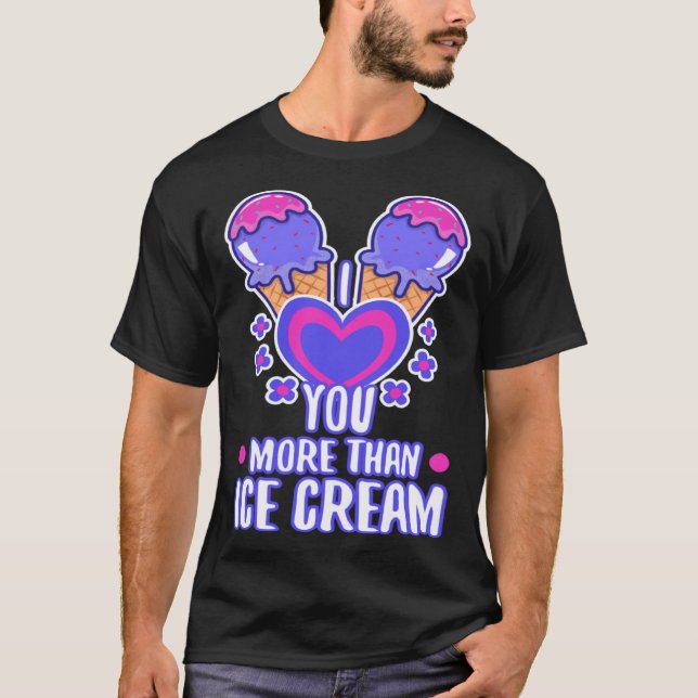 Camiseta Eu te amo mais que o sorvete 4 (Frente)