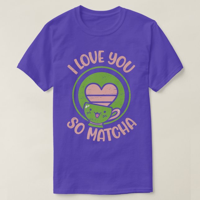 Camiseta Eu Te Amo Matcha Bubble Tea Matcha Premium (Frente do Design)