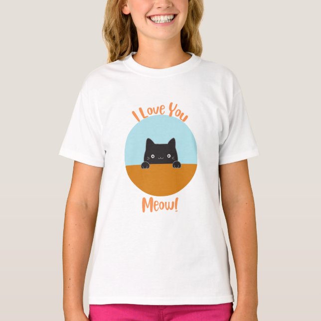 Camiseta Eu te amo miau! (Frente)