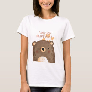 Camiseta Eu Te Amo Muito - Beary Muito Urso Bonito