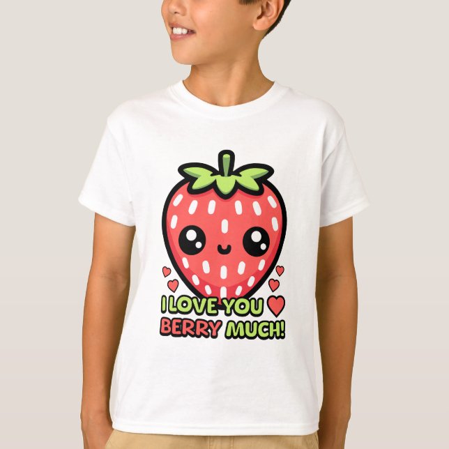 Camiseta Eu Te Amo Muito! Canhão de Morango Cugado (Frente)