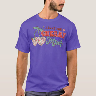 Camiseta Eu te amo muito engraçado retro discoteca.