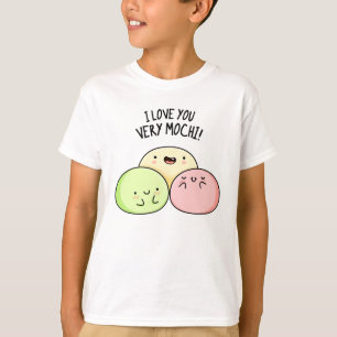 Camiseta Eu Te Amo Muito Mochi Comida Engraçado