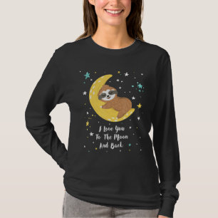 Camiseta Eu Te Amo Na Mensagem Da Lua Com Um Slot De Bebê B
