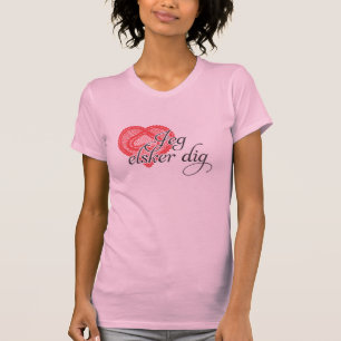 Camiseta Eu te amo no dinamarquês - escavação do elsker 
