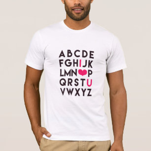 Camiseta EU TE AMO - o t-shirt dos homens românticos do