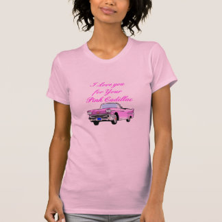 Camiseta Eu te amo para seu 50 cor-de-rosa do vintage do