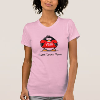 Camiseta Eu te amo pinguim
