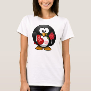CAMISETA "EU TE AMO" PINGUIM